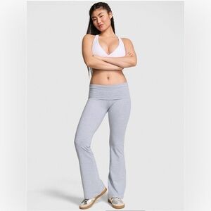 PINK Victoria's Secret Light Gray cotton Flare leggings